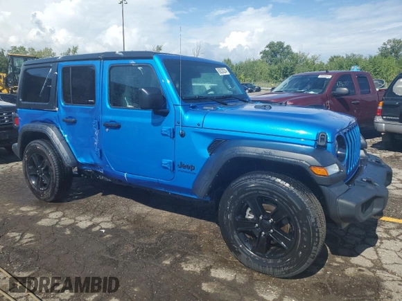 2023 Jeep Wrangler Sport with VIN 1C4HJXDN6PW543133, listed as a Copart auction lot 69230224 with 5,370 mi miles and Clean Title. Bid and sale history available at DreamBid. Image 4.