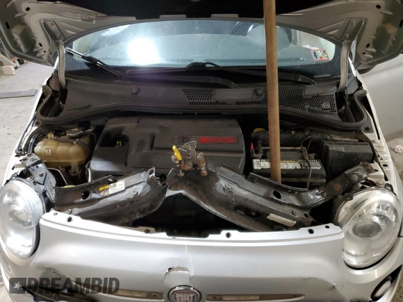 2013 FIAT 500 Pop with VIN 3C3CFFAR5DT526391, listed as a Copart auction lot 53429125 with 105,104 mi miles and Salvage Title. Bid and sale history available at carsss.com. Image 12.