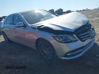 2018 Mercedes-Benz S 560 with VIN WDDUG8DB6JA421486, listed as a IAAI auction lot 41784582 with 21,379 mi miles and . Bid and sale history available at carsss.com. Image 1.