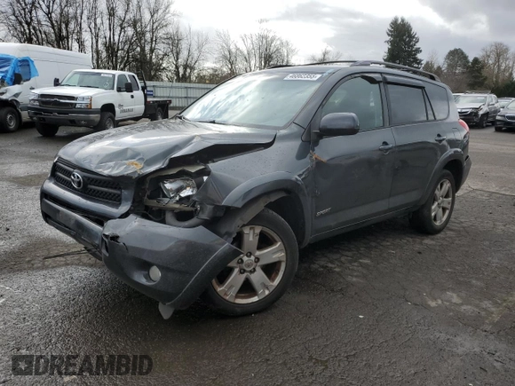 2006 Toyota RAV4 Sport with VIN JTMZD32V765001860, listed as a Copart auction lot 46862355 with 244,360 mi miles and Salvage Title. Bid and sale history available at carsss.com. Image 1.