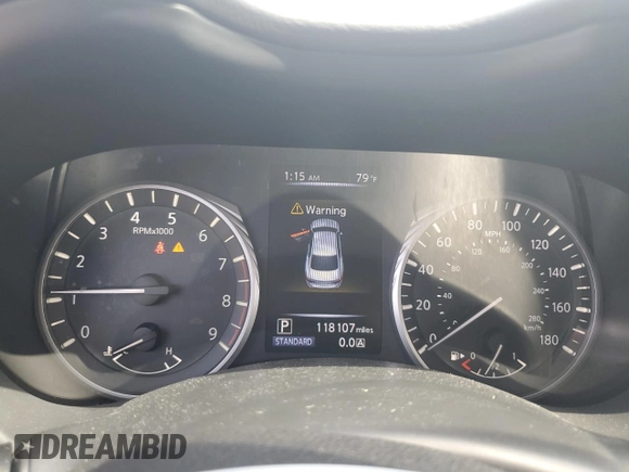 2018 Infiniti Q50 Luxe with VIN JN1EV7AP8JM360903, listed as a Copart auction lot 52726765 with 118,107 mi miles and Salvage Title. Bid and sale history available at DreamBid. Image 9.