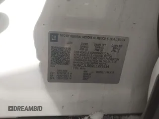 2020 Chevrolet Trax LT with VIN 3GNCJLSB2LL225514, listed as a IAAI auction lot 41579860 with 100,580 mi miles and . Bid and sale history available at DreamBid. Image 9.