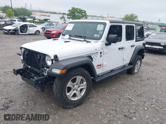 2021 Jeep Wrangler Unlimited Sport S with VIN 1C4HJXDG1MW850478, listed as a IAAI auction lot 42263715 with 31,284 mi miles and . Bid and sale history available at DreamBid. Image 17.