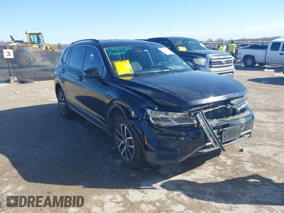 2020 Volkswagen Tiguan SE with VIN 3VV3B7AX0LM106561, listed as a IAAI auction lot 41712689 with 85,374 mi miles and . Bid and sale history available at DreamBid. Image 1.