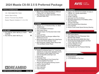2024 Mazda CX-50 S Preferred with VIN 7MMVABBM7RN179006, listed as a Copart auction lot 60809805 with 33,975 mi miles and Non repairable. Bid and sale history available at DreamBid. Image 13.