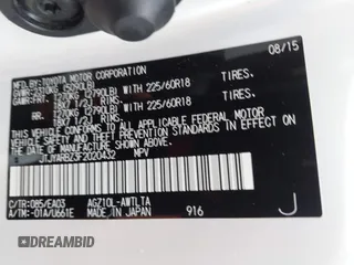 2015 Lexus NX 200t with VIN JTJYARBZ3F2020432, listed as a IAAI auction lot 42444362 with 101,635 mi miles and . Bid and sale history available at DreamBid. Image 9.