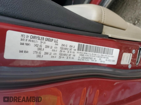 2014 Dodge Durango Limited z VIN 1C4RDHDG8EC973635, wystawiony jako Copart lot #44168715 z przebiegiem 194 814 mil mil oraz Szkoda całkowita • Salvage title. Historia ofert i sprzedaży dostępna na DreamBid. Obrazek 13.