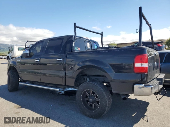 2005 Ford F-150 XLT with VIN 1FTPW12595FA08646, listed as a Copart auction lot 50654765 with 183,279 mi miles and Salvage Title. Bid and sale history available at carsss.com. Image 2.