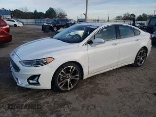 2019 Ford Fusion Titanium with VIN 3FA6P0K98KR238396, listed as a Copart auction lot 42950895 with 140,044 mi miles and Non Repairable. Bid and sale history available at carsss.com. Image 1.