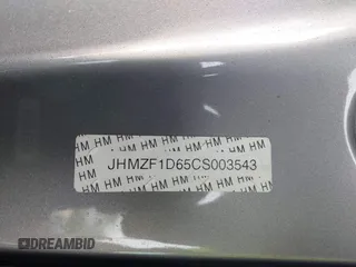 2012 Honda CR-Z EX with VIN JHMZF1D65CS003543, listed as a IAAI auction lot 42484822 with 121,781 mi miles and . Bid and sale history available at DreamBid. Image 9.
