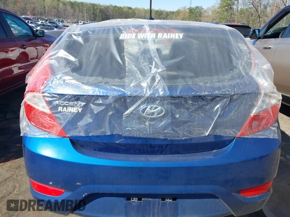 2015 Hyundai Accent GS with VIN KMHCT5AE3FU219124, listed as a IAAI auction lot 41843449 with 152,535 mi miles. Bid and sale history available at carsss.com. Image 16.
