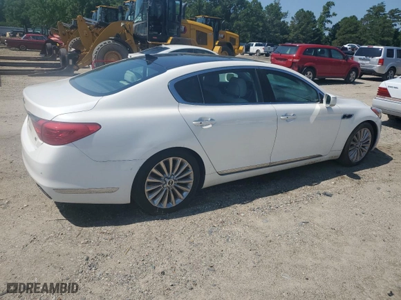 2015 Kia K900 Luxury with VIN KNALW4D48F6019608, listed as a Copart auction lot 61277354 with 94,038 mi miles and Salvage Title. Bid and sale history available at carsss.com. Image 3.