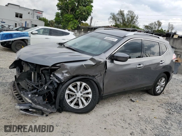 2016 Nissan Rogue SV with VIN KNMAT2MT3GP678156, listed as a Copart auction lot 50532435 with 50,067 mi miles and Salvage Title. Bid and sale history available at DreamBid. Image 1.