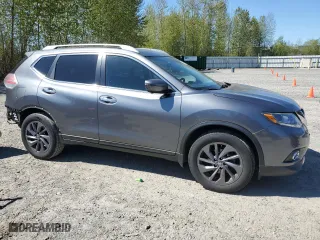 2016 Nissan Rogue SV with VIN 5N1AT2MV9GC858231, listed as a Copart auction lot 53361125 with 98,626 mi miles and Salvage Title. Bid and sale history available at carsss.com. Image 4.