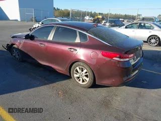 2018 Kia Optima LX with VIN 5XXGT4L34JG187455, listed as a IAAI auction lot 41848130 with 137,250 mi miles and . Bid and sale history available at DreamBid. Image 3.