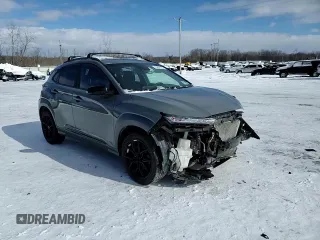 2021 Hyundai Kona Night Edition with VIN KM8K6CA57MU734681, listed as a Copart auction lot 45294135 with 92,794 mi miles and Salvage Title. Bid and sale history available at DreamBid. Image 14.
