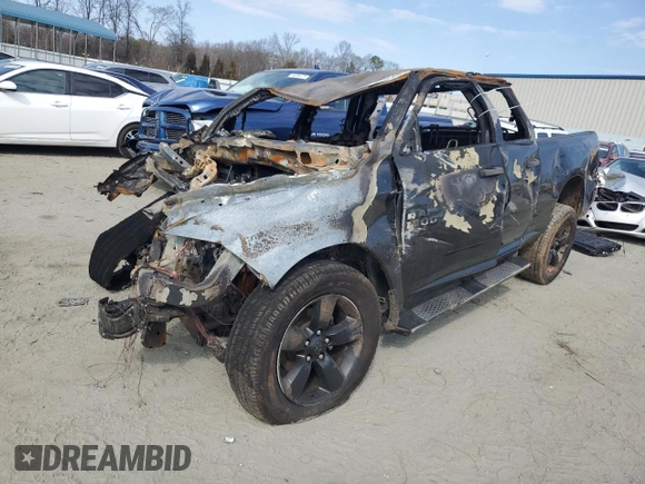 2018 Ram 1500 Express with VIN 1C6RR7FG0JS247168, listed as a Copart auction lot 44564565 with 0 mi miles and Salvage Title. Bid and sale history available at carsss.com. Image 1.