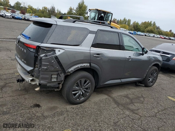 2022 Nissan Pathfinder SV with VIN 5N1DR3BC7NC263877, listed as a Copart auction lot 77056034 with 25,681 mi miles and Salvage Title. Bid and sale history available at carsss.com. Image 3.