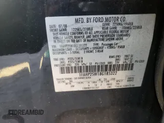 2008 Ford Taurus Limited z VIN 1FAHP25W18G185322, wystawiony jako Copart lot #48683085 z przebiegiem 215 344 mil mil oraz Szkoda całkowita • Salvage title. Historia ofert i sprzedaży dostępna na DreamBid. Obrazek 13.