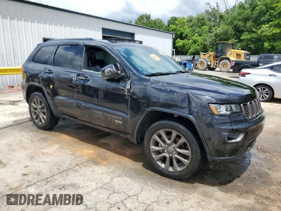 2016 Jeep Grand Cherokee Limited 75th Anniversary with VIN 1C4RJEBG0GC476544, listed as a Copart auction lot 56539365 with 95,989 mi miles and Salvage title. Bid and sale history available at DreamBid. Image 4.