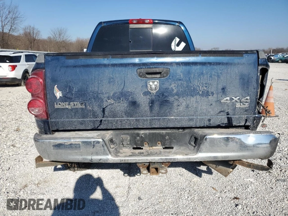 2007 Dodge Ram 2500 SLT with VIN 1D7KS28C87J551476, listed as a Copart auction lot 87764525 with 196,657 mi miles and Salvage Title. Bid and sale history available at carsss.com. Image 6.