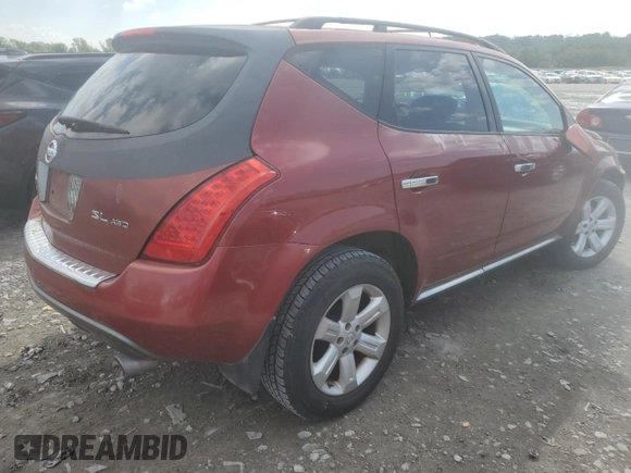 2007 Nissan Murano SE with VIN JN8AZ08W97W650878, listed as a Copart auction lot 56858545 with 123,304 mi miles and Salvage title. Bid and sale history available at DreamBid. Image 3.