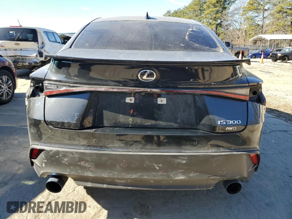 2021 Lexus IS with VIN JTHC81F22M5047297, listed as a Copart auction lot 88210705 with 29,038 mi miles and Salvage Title. Bid and sale history available at carsss.com. Image 6.
