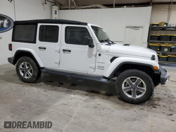 2020 Jeep Wrangler Unlimited Sahara with VIN 1C4HJXEGXLW147507, listed as a Copart auction lot 85898674 with 69,828 mi miles and Clean Title. Bid and sale history available at carsss.com. Image 4.