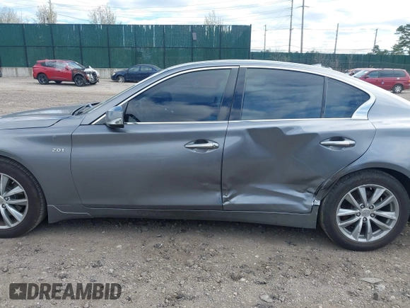 2017 Infiniti Q50 2.0t Premium with VIN JN1CV7AR9HM681464, listed as a IAAI auction lot 42055659 with 100,179 mi miles. Bid and sale history available at carsss.com. Image 14.