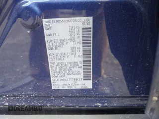 2020 Nissan Rogue SL with VIN 5N1AT2MV0LC778617, listed as a IAAI auction lot 41481419 with 40,932 mi miles. Bid and sale history available at carsss.com. Image 9.