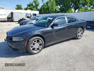 2015 Dodge Charger SXT with VIN 2C3CDXJG1FH779181, listed as a Copart auction lot 54367685 with 147,141 mi miles and Salvage title. Bid and sale history available at DreamBid. Image 1.