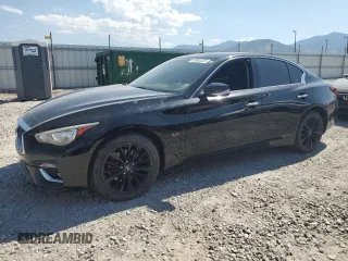 2018 Infiniti Q50 Luxe with VIN JN1EV7AR1JM435684, listed as a Copart auction lot 63686225 with 106,932 mi miles and Clean title. Bid and sale history available at DreamBid. Image 1.