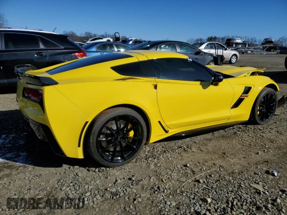2017 Chevrolet Corvette Grand Sport 2LT with VIN 1G1YY2D71H5100758, listed as a Copart auction lot 46298855 with 25,501 mi miles and Salvage Title. Bid and sale history available at carsss.com. Image 3.