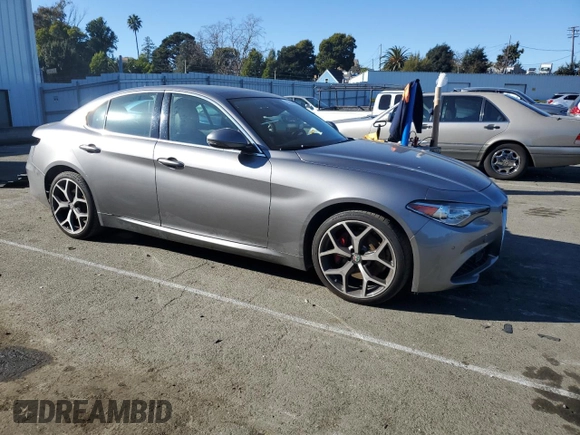 2021 Alfa Romeo Giulia Ti Sport with VIN ZARFAMBN9M7648222, listed as a Copart auction lot 42215985 with 50,861 mi miles and Salvage title. Bid and sale history available at DreamBid. Image 4.
