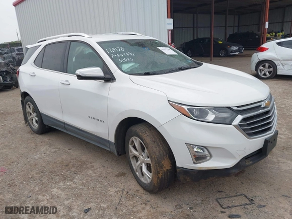 2018 Chevrolet Equinox Premier with VIN 3GNAXVEV9JL157359, listed as a IAAI auction lot 41937288 with 91,434 mi miles. Bid and sale history available at carsss.com. Image 1.