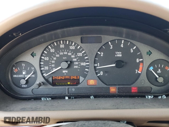 1997 BMW 3 Series 1.9L with VIN 4USCH7325VLE03227, listed as a Copart auction lot 44815605 with 45,842 mi miles and Salvage Title. Bid and sale history available at carsss.com. Image 9.