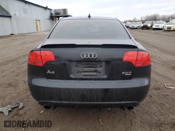 2005 Audi A4 2.0T with VIN WAUDF68E05A501634, listed as a Copart auction lot 84879474 with 205,312 mi miles and Clean Title. Bid and sale history available at carsss.com. Image 6.