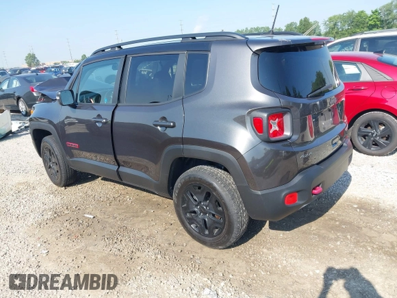 2018 Jeep Renegade Trailhawk with VIN ZACCJBCB1JPH50649, listed as a IAAI auction lot 42476911 with 84,530 mi miles and . Bid and sale history available at DreamBid. Image 3.