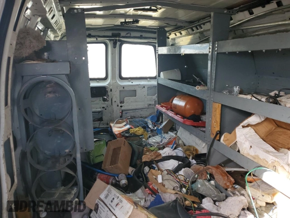 2019 Chevrolet Express Cargo Van with VIN 1GCWGBFP3K1224883, listed as a Copart auction lot 87595485 with 0 mi miles and Salvage Title. Bid and sale history available at carsss.com. Image 10.