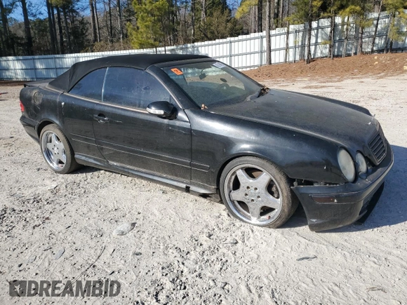 2002 Mercedes-Benz CLK 55 AMG with VIN WDBLK74G52T110954, listed as a Copart auction lot 43180405 with 137,828 mi miles and Clean Title. Bid and sale history available at DreamBid. Image 4.