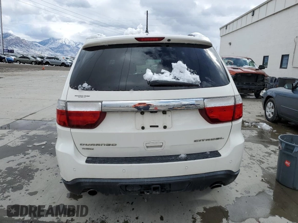 2012 Dodge Durango Citadel with VIN 1C4SDJET2CC192580, listed as a Copart auction lot 49098225 with 166,325 mi miles and Salvage Title. Bid and sale history available at DreamBid. Image 6.