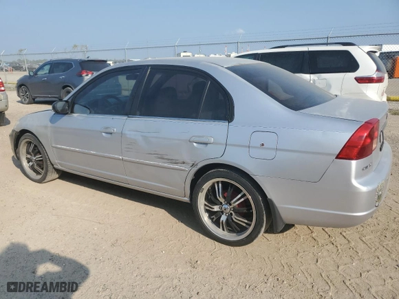 2002 Honda Civic LX with VIN 1HGES16522L056212, listed as a Copart auction lot 67927334 with 207,398 mi miles and Salvage Title. Bid and sale history available at carsss.com. Image 2.