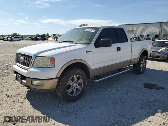 2004 Ford F-150 XLT с VIN 1FTPX14514NB28455, выставлен на аукционе Copart как лот 55142985 с пробегом 208 313 миль миль и Списание • Salvage title. История ставок и продаж доступна на DreamBid. Изображение 1.