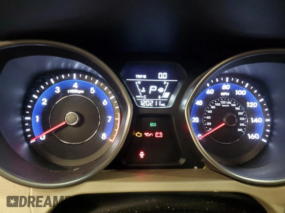 2014 Hyundai Elantra SE with VIN 5NPDH4AE0EH490588, listed as a Copart auction lot 54453295 with 120,211 mi miles and Clean Title. Bid and sale history available at DreamBid. Image 9.