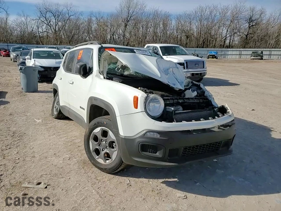 2017 Jeep Renegade Sport with VIN ZACCJAAB0HPF67024, listed as a Copart auction lot 43539575 with 0 mi miles and Salvage Title. Bid and sale history available at carsss.com. Image 11.