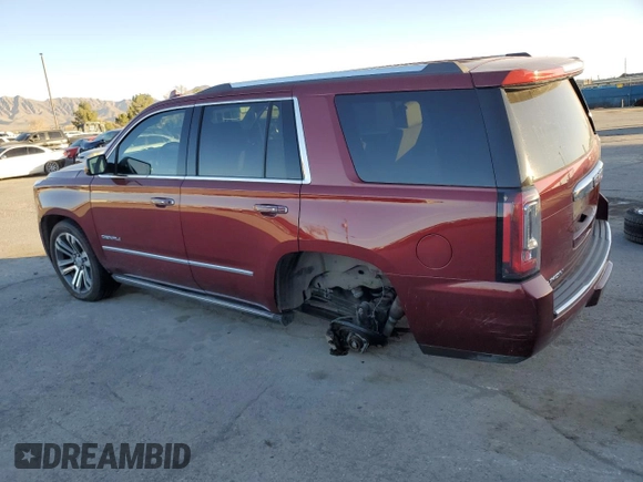 2017 GMC Yukon Denali with VIN 1GKS1CKJ1HR289530, listed as a Copart auction lot 85644374 with 131,614 mi miles and Salvage Title. Bid and sale history available at carsss.com. Image 2.