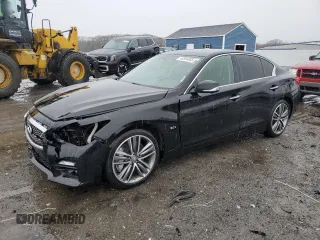 2017 Infiniti Q50 Premium with VIN JN1EV7AR2HM841483, listed as a Copart auction lot 49384005 with 87,181 mi miles and Salvage Title. Bid and sale history available at DreamBid. Image 1.