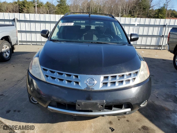 2007 Nissan Murano SL with VIN JN8AZ08W77W606314, listed as a Copart auction lot 49661615 with 119,064 mi miles and Salvage Title. Bid and sale history available at carsss.com. Image 5.