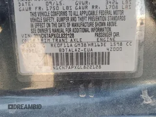 2016 Nissan Versa S Plus with VIN 3N1CN7APXGL822128, listed as a Copart auction lot 51239595 with 86,701 mi miles and Salvage Title. Bid and sale history available at carsss.com. Image 15.