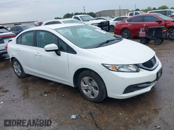 2014 Honda Civic LX z VIN 19XFB2F52EE211993, wystawiony jako IAAI lot #41895675 z przebiegiem 90 857 mil mil oraz . Historia ofert i sprzedaży dostępna na DreamBid. Obrazek 1.